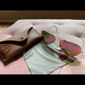 Pink Polarized Ray-Ban Sun Glasses